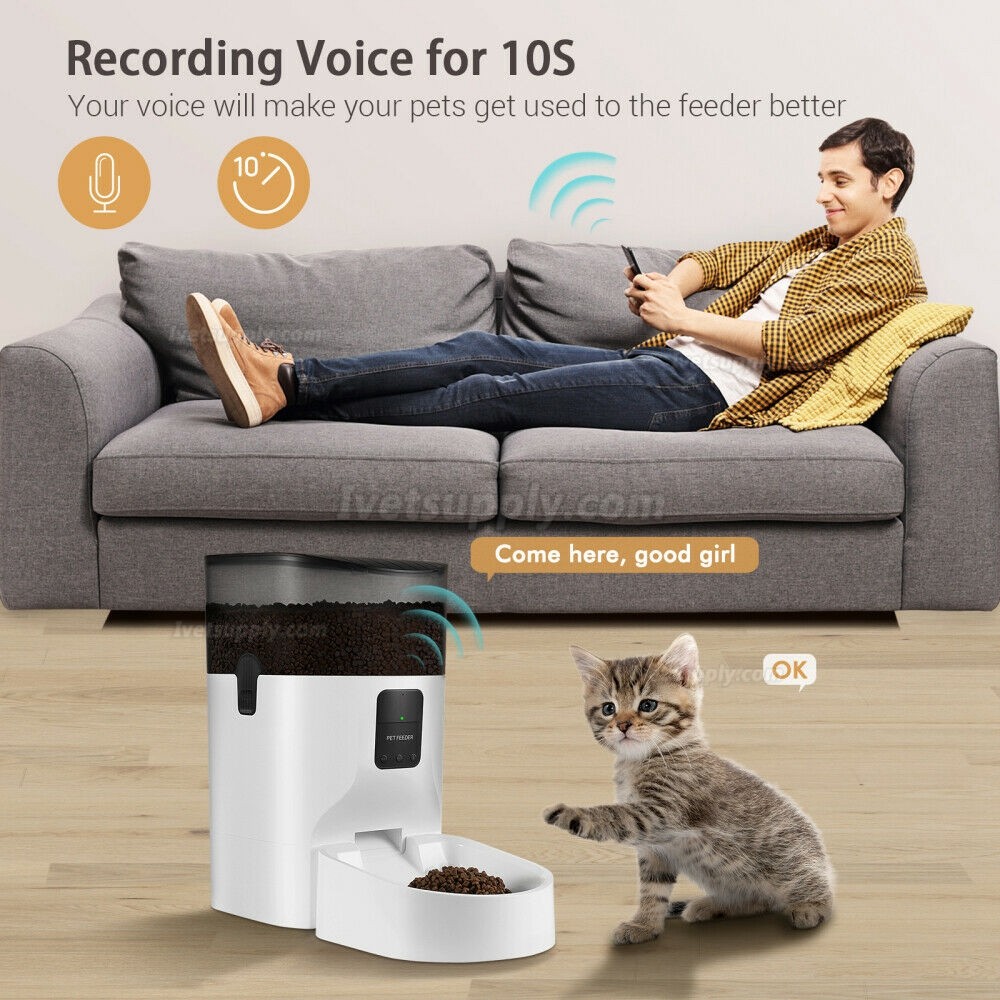 7L Automatic Cat Feeder - WiFi Enabled Pet Food Dispenser for Cat and Dog Auto